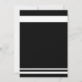 Schwarz-Weiß-Minimal Elegantes Party Einladung (Rückseite)