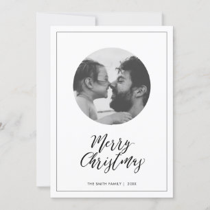 Schwarz & Weiß Minimal Frohe Weihnachten Foto