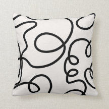 Schwarz-Weiß-Minimal-Linie Pinselstriche