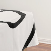 Schwarz-Weiß-Minimal-Linie Pinselstriche Tischdecke (Beispiel)