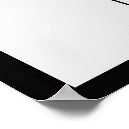 Schwarz-Weiß-Minimal-Martini-Kunstdruckerei Poster (Ecke)