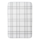 Schwarz/Weiß Minimal Modernes, Kariertes, sauberes Badematte (Vorderseite Vertikal)