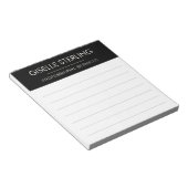 Schwarz-Weiß-Minimal-Profi-Geschäftlich Notizblock (angewinkelt)