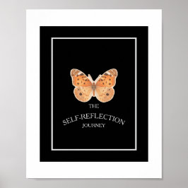 Schwarz-Weiß-Minimal-Selbstreflexion geführt Poster