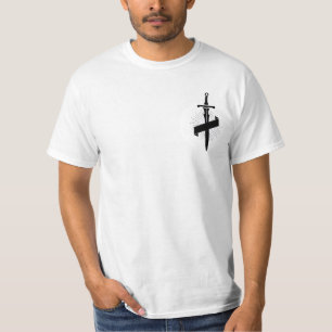 Schwarz-weiß-Minimal-Typografie Christlich T-Shirt