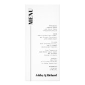 Schwarz-Weiß-Minimal-Typografie-Hochzeitskarte Werbekarte (Vorne)