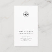 Schwarz-Weiß-Minimal-Visitenkarte Visitenkarte (Rückseite)