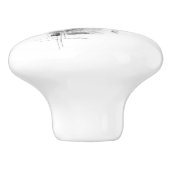 Schwarz/Weiß minimale Abstrakte Kunst Keramikknauf (Seitenansicht)