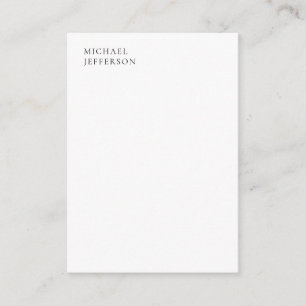 Schwarz-Weiß-Minimalist Plain Modern Begleitkarte