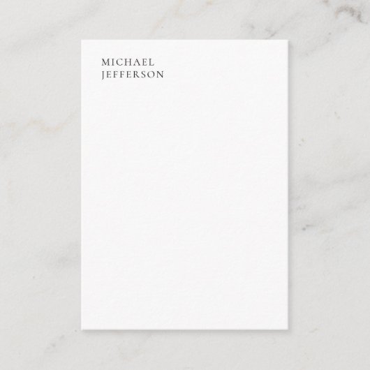 Schwarz-Weiß-Minimalist Plain Modern Begleitkarte (Vorderseite)