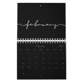 Schwarz-Weiß-Minimalisten 2026 Kalender (Feb 2027)
