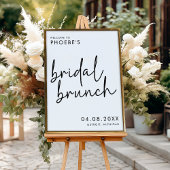 Schwarz/Weiß Minimalistisch Bridal Brunch Willkomm Poster