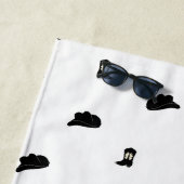 Schwarz-Weiß Minimalistisch Cowboy Rodeo Muster Strandtuch (Beispiel)