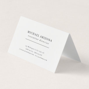 Schwarz & Weiß Minimalistisch Einfach Chic Modern Visitenkarten