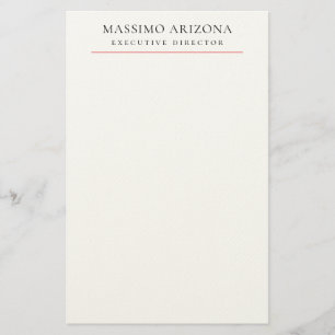 Schwarz Weiß Minimalistisch Einfach Klar Briefpapier