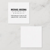 Schwarz/Weiß Minimalistisch Einfach Schlicht Begleitkarte (Vorne/Hinten)