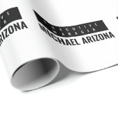 Schwarz/Weiß Minimalistisch Einfach Schlicht Geschenkpapier (Rolleneckpunkt)