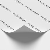 Schwarz/Weiß Minimalistisch Einfach Schlicht Geschenkpapier (Ecke)