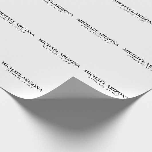 Schwarz/Weiß Minimalistisch Einfach Schlicht Geschenkpapier (Ecke)