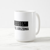 Schwarz/Weiß Minimalistisch Einfach Schlicht Kaffeetasse (VorderseiteRechts)