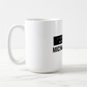 Schwarz/Weiß Minimalistisch Einfach Schlicht Kaffeetasse (Links)