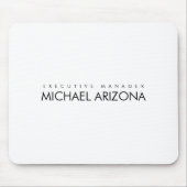 Schwarz/Weiß Minimalistisch Einfach Schlicht Mousepad (Vorne)