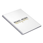 Schwarz/Weiß Minimalistisch Einfach Schlicht Notizblock (Rechte Seite)