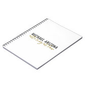 Schwarz/Weiß Minimalistisch Einfach Schlicht Notizblock (Linke Seite)