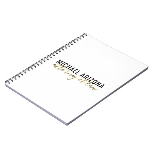 Schwarz/Weiß Minimalistisch Einfach Schlicht Notizblock (Linke Seite)