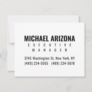 Schwarz/Weiß Minimalistisch Einfach Schlicht RSVP Karte