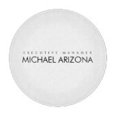 Schwarz/Weiß Minimalistisch Einfach Schlicht Schneidebrett (Vorderseite)