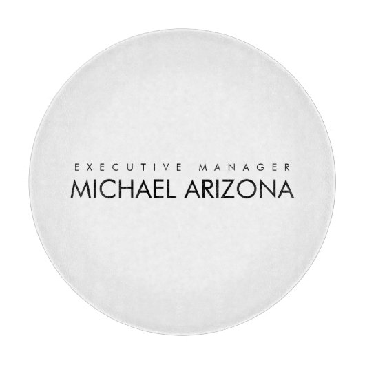 Schwarz/Weiß Minimalistisch Einfach Schlicht Schneidebrett (Vorderseite)