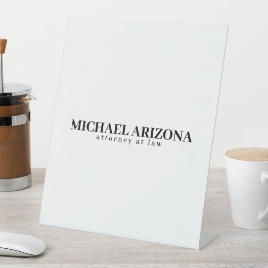 Schwarz/Weiß Minimalistisch Einfach Schlicht Sockelschild (In Situ)