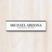 Schwarz/Weiß Minimalistisch Einfach Schlicht Türschild (Vorderseite )