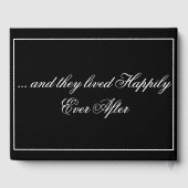 Schwarz/Weiß Minimalistisch - Foto- Gästebuch (Rückseite)