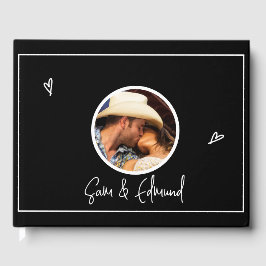 Schwarz/Weiß Minimalistisch - Foto- Gästebuch