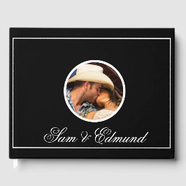 Schwarz/Weiß Minimalistisch - Foto- Gästebuch