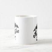 Schwarz-Weiß-Minimalistisch Kaffeetasse (Mittel)