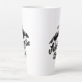 Schwarz-Weiß-Minimalistisch Milchtasse (Vorderseite)