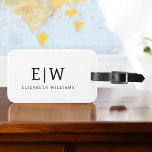 Schwarz-Weiß-Minimalistisch-Modern-Monogramm Gepäckanhänger<br><div class="desc">Die Minimalistische Monogram Kollektion Schwarz/Weiß: Einfache Einfachheit und Eleganz in unseren minimalistischen Designs, die so gestaltet sind, dass sie Ihren Stil mühelos erweitern. Diese Kollektion wurde mit einem scharfen Blick für moderne Ästhetik gestaltet und weist elegante Schwarz-Weiß-Designs auf, die durch personalisierte Monogramme noch verstärkt werden. Von der schicken Schreibwaren bis...</div>