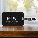 Schwarz-Weiß-Minimalistisch-Modern-Monogramm Gepäckanhänger<br><div class="desc">Die Minimalistische Monogram Kollektion Schwarz/Weiß: Einfache Einfachheit und Eleganz in unseren minimalistischen Designs, die so gestaltet sind, dass sie Ihren Stil mühelos erweitern. Diese Kollektion wurde mit einem scharfen Blick für moderne Ästhetik gestaltet und weist elegante Schwarz-Weiß-Designs auf, die durch personalisierte Monogramme noch verstärkt werden. Von der schicken Schreibwaren bis...</div>