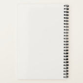 Schwarz-Weiß-Minimalistisch Moderne Mit Monogramm Notizblock (Rückseite)