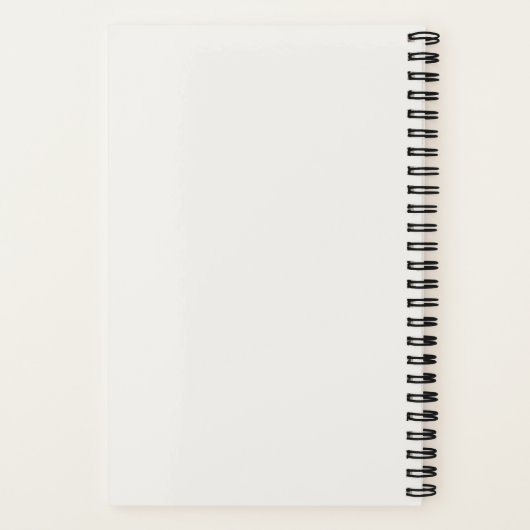 Schwarz-Weiß-Minimalistisch Moderne Mit Monogramm Notizblock (Rückseite)