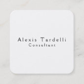 Schwarz/Weiß Minimalistisch Moderner Beruflicher C Quadratische Visitenkarte (Vorderseite)