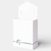 Schwarz-Weiß-Minimalistisch-Monogramm-Hochzeit Geschenkschachtel (Geöffnet)