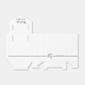 Schwarz-Weiß-Minimalistisch-Monogramm-Hochzeit Geschenkschachtel (Ungefaltet)