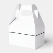 Schwarz-Weiß-Minimalistisch-Monogramm-Hochzeit Geschenkschachtel (Rückseite)