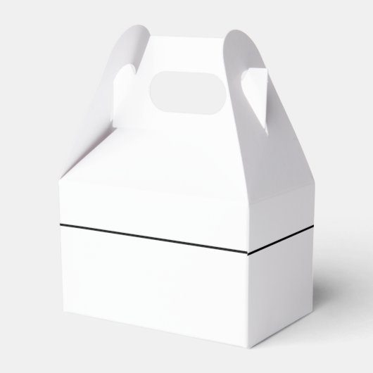 Schwarz-Weiß-Minimalistisch-Monogramm-Hochzeit Geschenkschachtel (Rückseite)