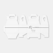 Schwarz-Weiß-Minimalistisch-Monogramm-Hochzeit Geschenkschachtel (Ungefaltet)