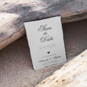 Schwarz-Weiß-Minimalistisch Save The Date